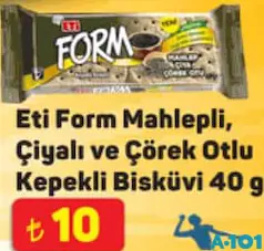 ETİ FORM MAHLEPLİ ÇİYALI VE ÇÖREK OTLU KEPEKLİ BİSKÜVİ 40 G